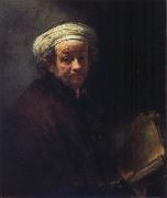 REMBRANDT Harmenszoon van Rijn Self-Portrait as St.Paul Sweden oil painting artist